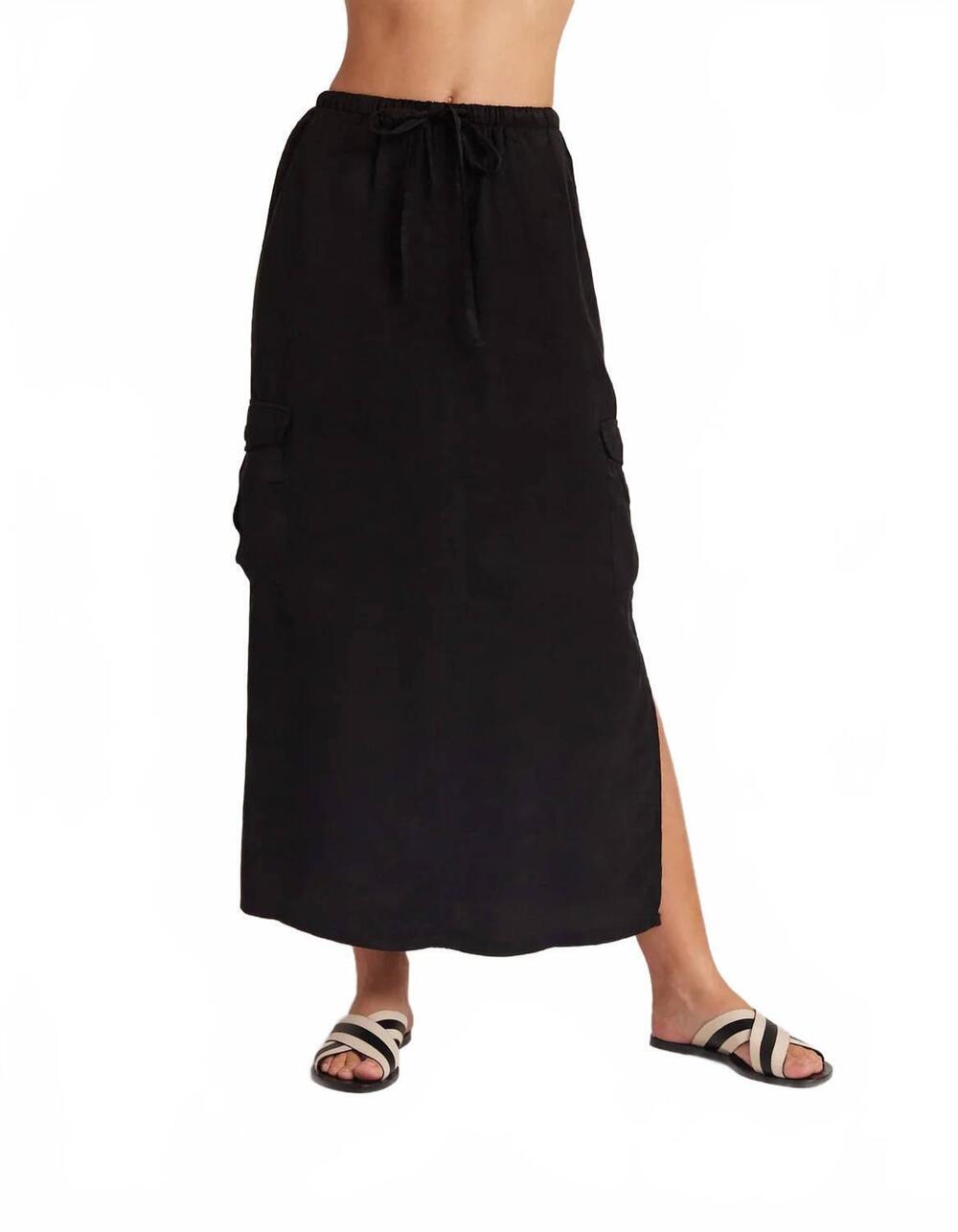 NEW BELLA DAHL goldie pocket cargo skirt in black